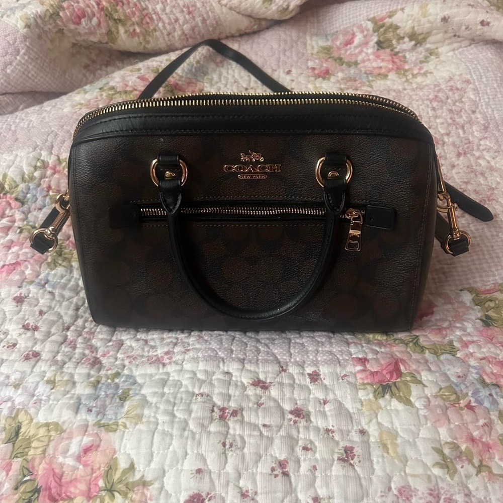 Coach Black and Brown Crossbody Bag